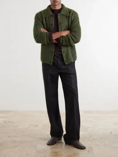Dries Van Noten Mora Cropped Alpaca-Blend Cardigan - Men | Thumbnail 2