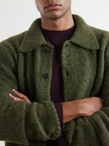 Dries Van Noten Mora Cropped Alpaca-Blend Cardigan - Men | Thumbnail 5