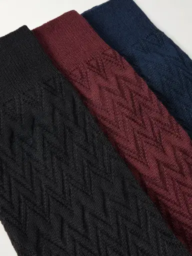 Missoni Three-Pack Crochet-Knit Cotton-Blend Socks - Men | Thumbnail 2
