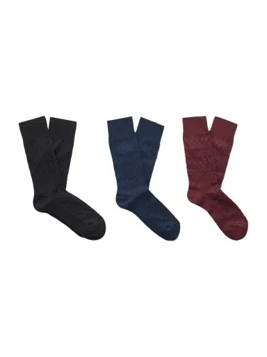 Missoni Three-Pack Crochet-Knit Cotton-Blend Socks - Men | Thumbnail 1
