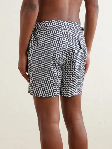 Onia Printed Mid-Length Wide-Leg Swim Shorts - Men | Thumbnail 3