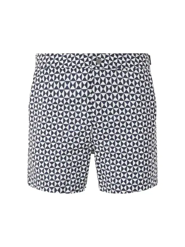 Printed Mid-Length Wide-Leg Swim Shorts - Men Printed Mid-Length Wide-Leg Swim Shorts - Men
