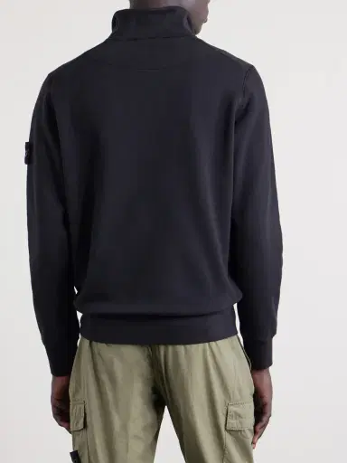 Stone Island Organic Cotton Fleece Half-Zip Sweatshirt - Men | Thumbnail 3