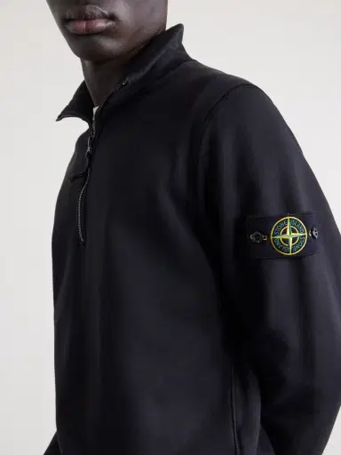 Stone Island Organic Cotton Fleece Half-Zip Sweatshirt - Men | Thumbnail 4