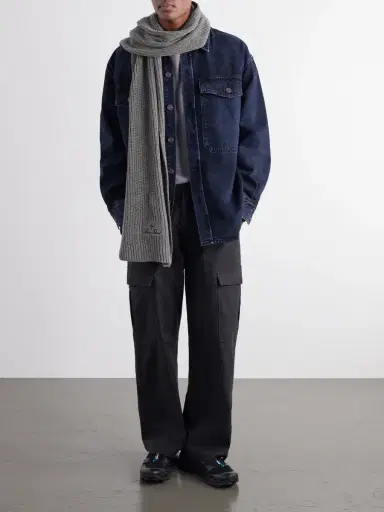Stone Island Logo-Embroidered Cotton-Chenille Scarf - Men | Thumbnail 3 Stone Island Logo-Embroidered Cotton-Chenille Scarf - Men | Thumbnail 3