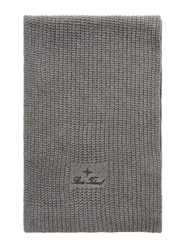 Stone Island Logo-Embroidered Cotton-Chenille Scarf - Men