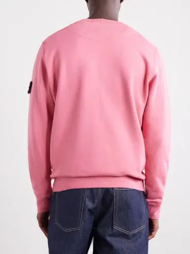 Stone Island Garment-Dyed Cotton-Fleece Sweatshirt - Men | Thumbnail 4