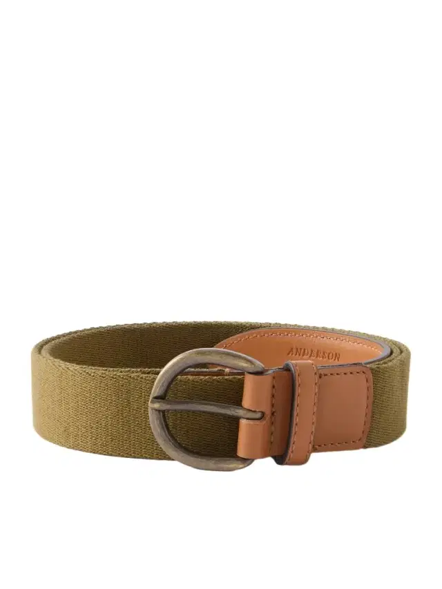 Anderson & Sheppard 3.5cm Leather-Trimmed Woven Belt - Men
