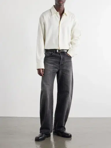 Studio Nicholson View Striped Silk and Cotton-Blend Shirt - Men | Thumbnail 2 Studio Nicholson View Striped Silk and Cotton-Blend Shirt - Men | Thumbnail 2
