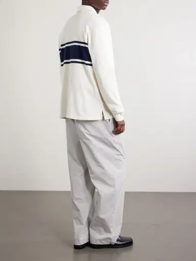 Aimé Leon Dore Logo-Embroidered Striped Cotton Polo Sweater - Men | Thumbnail 4