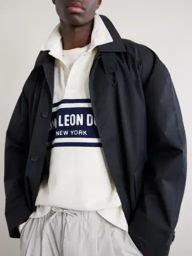 Aimé Leon Dore Logo-Embroidered Striped Cotton Polo Sweater - Men | Thumbnail 5