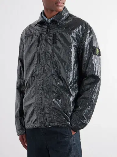 Stone Island Garment-Dyed Nylon Zip-Up Jacket - Men | Thumbnail 3 Stone Island Garment-Dyed Nylon Zip-Up Jacket - Men | Thumbnail 3