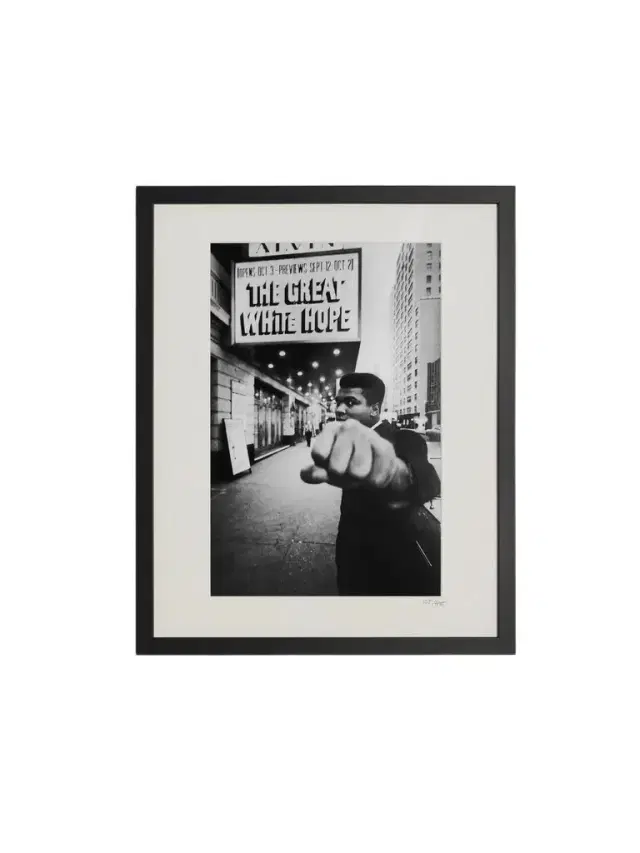 Sonic Editions Framed 1968 Ali on Broadway Print, 40" x 50" - Men