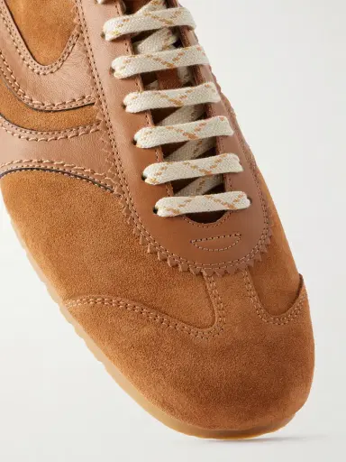 Dries Van Noten Leather-Trimmed Suede Sneakers - Men | Thumbnail 5
