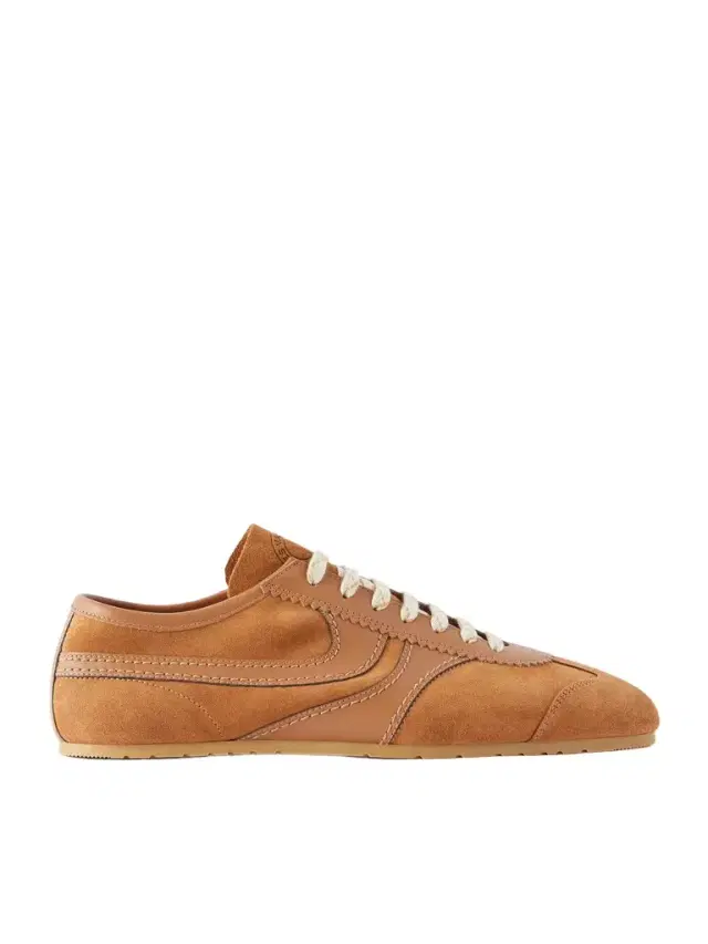 Dries Van Noten Leather-Trimmed Suede Sneakers - Men