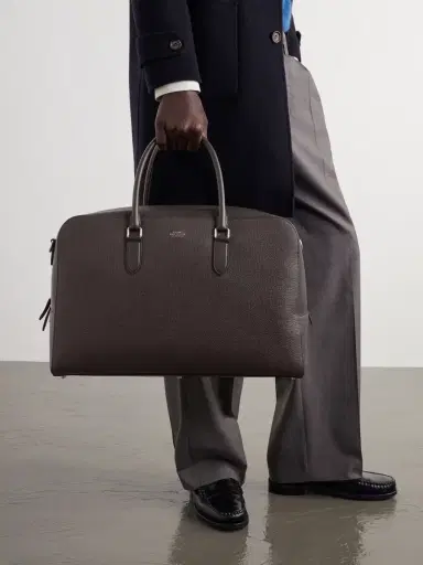 Smythson Full-Grain Leather Weekend Bag - Men | Thumbnail 2