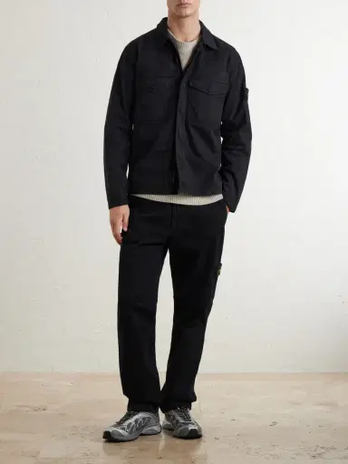 Stone Island Garment-Dyed Cotton-Blend Twill Overshirt - Men | Thumbnail 2 Stone Island Garment-Dyed Cotton-Blend Twill Overshirt - Men | Thumbnail 2