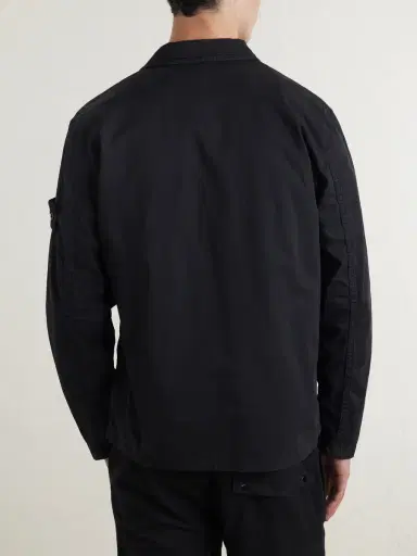 Stone Island Garment-Dyed Cotton-Blend Twill Overshirt - Men | Thumbnail 4 Stone Island Garment-Dyed Cotton-Blend Twill Overshirt - Men | Thumbnail 4