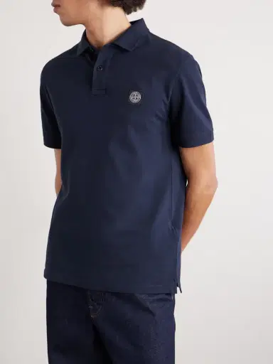 Stone Island Stretch Cotton-Blend Piqué Polo Shirt - Men | Thumbnail 3 Stone Island Stretch Cotton-Blend Piqué Polo Shirt - Men | Thumbnail 3