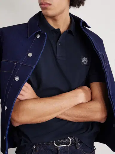 Stone Island Stretch Cotton-Blend Piqué Polo Shirt - Men | Thumbnail 5 Stone Island Stretch Cotton-Blend Piqué Polo Shirt - Men | Thumbnail 5