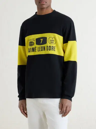 Aimé Leon Dore Rally Logo-Print Cotton Sweater - Men | Thumbnail 3