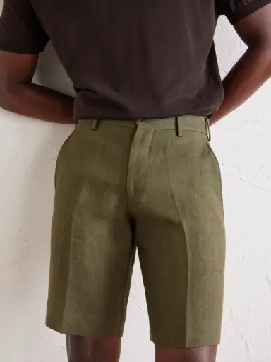 Anderson & Sheppard Straight-Leg Linen Shorts - Men | Thumbnail 5 Anderson & Sheppard Straight-Leg Linen Shorts - Men | Thumbnail 5