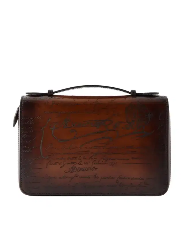 Berluti Itauba Wide Leather Messenger Bag - Men