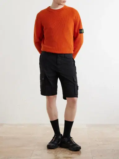 Stone Island Straight-Leg Cotton-Blend Twill Cargo Shorts - Men | Thumbnail 2 Stone Island Straight-Leg Cotton-Blend Twill Cargo Shorts - Men | Thumbnail 2