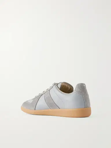 Maison Margiela Replica Suede-Trimmed Leather Sneakers - Men | Thumbnail 4