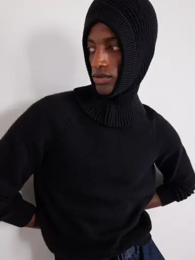 Lemaire Ribbed Wool Balaclava - Men | Thumbnail 2