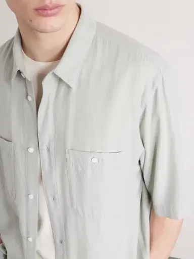 ATON Cotton and Silk-Blend Shirt - Men | Thumbnail 5 ATON Cotton and Silk-Blend Shirt - Men | Thumbnail 5