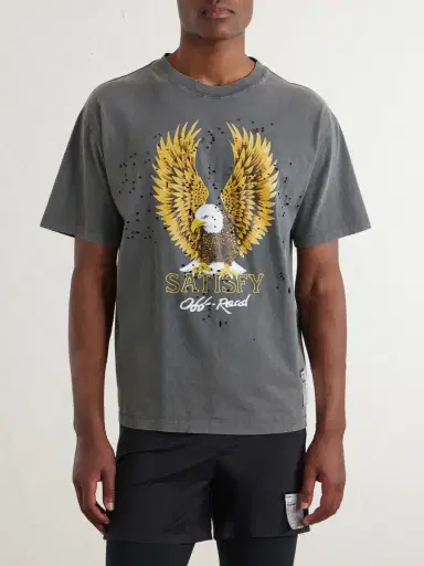 Satisfy Logo-Print Distressed MothTech™ Cotton-Jersey T-Shirt - Men | Thumbnail 3 Satisfy Logo-Print Distressed MothTech™ Cotton-Jersey T-Shirt - Men | Thumbnail 3