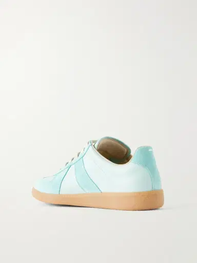 Maison Margiela Replica Leather and Suede Sneakers - Men | Thumbnail 4