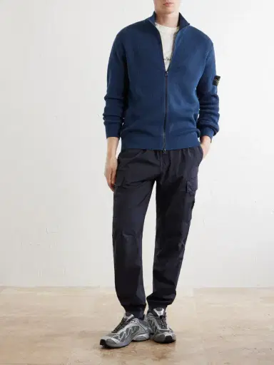 Stone Island Ribbed Cotton Zip-Up Sweater - Men | Thumbnail 2 Stone Island Ribbed Cotton Zip-Up Sweater - Men | Thumbnail 2