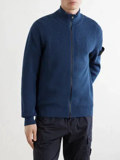 Stone Island Ribbed Cotton Zip-Up Sweater - Men | Thumbnail 3 Stone Island Ribbed Cotton Zip-Up Sweater - Men | Thumbnail 3