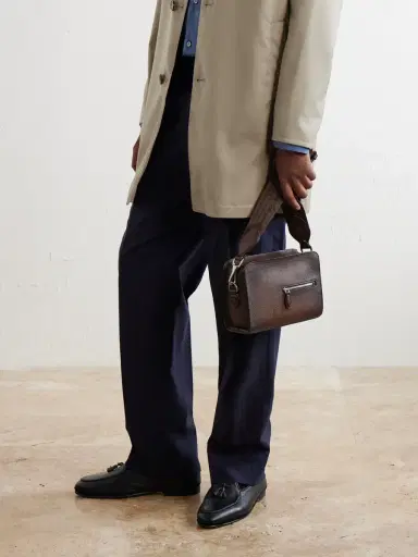 Berluti Journalier XS Leather Messenger Bag - Men | Thumbnail 5