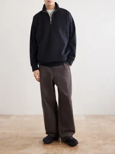 ON Club Collective Logo-Embroidered Cotton-Blend Jersey Half-Zip Sweater - Men | Thumbnail 2 ON Club Collective Logo-Embroidered Cotton-Blend Jersey Half-Zip Sweater - Men | Thumbnail 2
