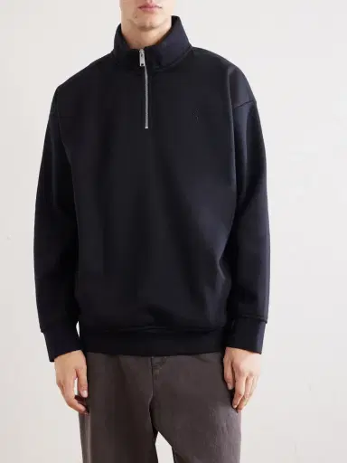 ON Club Collective Logo-Embroidered Cotton-Blend Jersey Half-Zip Sweater - Men | Thumbnail 3 ON Club Collective Logo-Embroidered Cotton-Blend Jersey Half-Zip Sweater - Men | Thumbnail 3
