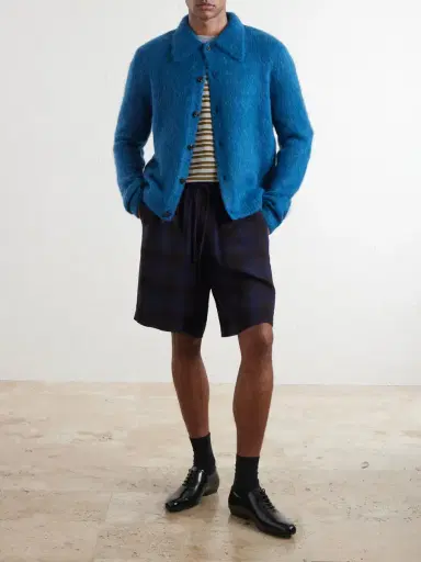 Dries Van Noten Mora Cropped Alpaca-Blend Cardigan - Men | Thumbnail 2