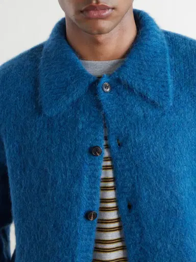 Dries Van Noten Mora Cropped Alpaca-Blend Cardigan - Men | Thumbnail 5
