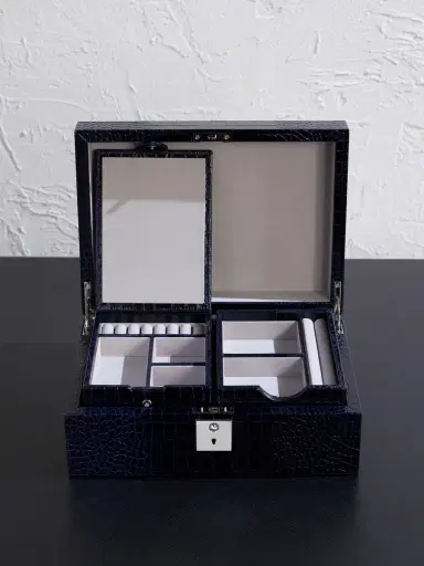 Smythson Panama Cross-Grain Leather Jewellery Box - Men | Thumbnail 3 Smythson Panama Cross-Grain Leather Jewellery Box - Men | Thumbnail 3