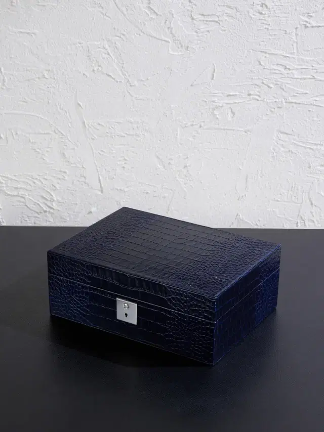 Smythson Panama Cross-Grain Leather Jewellery Box - Men
