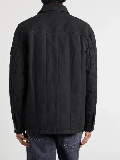 Stone Island STONE ISLAND GHOST Appliquéd Padded Cotton and Linen-Blend Primaloft® Overshirt - Men | Thumbnail 4 Stone Island STONE ISLAND GHOST Appliquéd Padded Cotton and Linen-Blend Primaloft® Overshirt - Men | Thumbnail 4