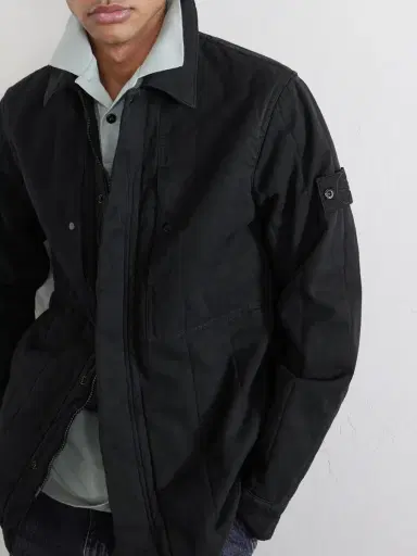Stone Island STONE ISLAND GHOST Appliquéd Padded Cotton and Linen-Blend Primaloft® Overshirt - Men | Thumbnail 5 Stone Island STONE ISLAND GHOST Appliquéd Padded Cotton and Linen-Blend Primaloft® Overshirt - Men | Thumbnail 5