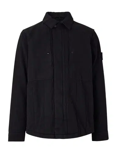 Stone Island STONE ISLAND GHOST Appliquéd Padded Cotton and Linen-Blend Primaloft® Overshirt - Men | Thumbnail 1 Stone Island STONE ISLAND GHOST Appliquéd Padded Cotton and Linen-Blend Primaloft® Overshirt - Men | Thumbnail 1