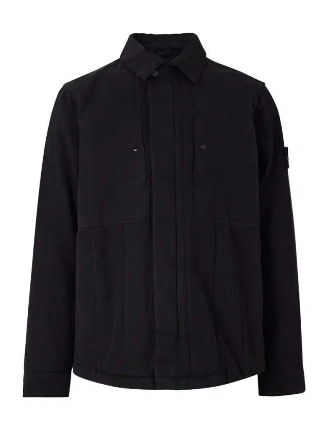 Stone Island STONE ISLAND GHOST Appliquéd Padded Cotton and Linen-Blend Primaloft® Overshirt - Men