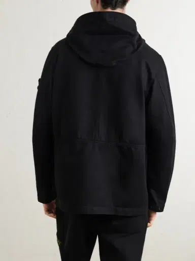 Stone Island Garment-Dyed Cotton Hooded Jacket - Men | Thumbnail 4