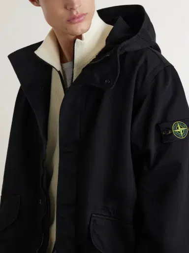 Stone Island Garment-Dyed Cotton Hooded Jacket - Men | Thumbnail 5