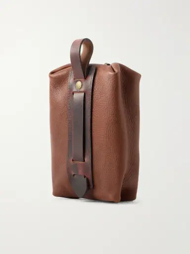 Bleu de Chauffe Zazou Full-Grain Leather Wash Bag - Men | Thumbnail 2 Bleu de Chauffe Zazou Full-Grain Leather Wash Bag - Men | Thumbnail 2
