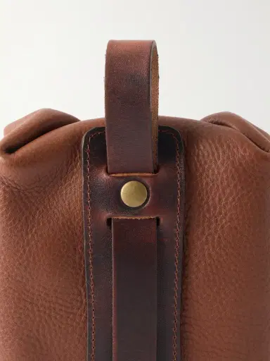 Bleu de Chauffe Zazou Full-Grain Leather Wash Bag - Men | Thumbnail 3 Bleu de Chauffe Zazou Full-Grain Leather Wash Bag - Men | Thumbnail 3